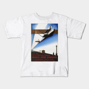 Italy Airline Vintage Poster 1924 Kids T-Shirt